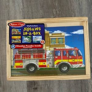 Melissa & Doug Vehicles Jigsaws In-A-Box
